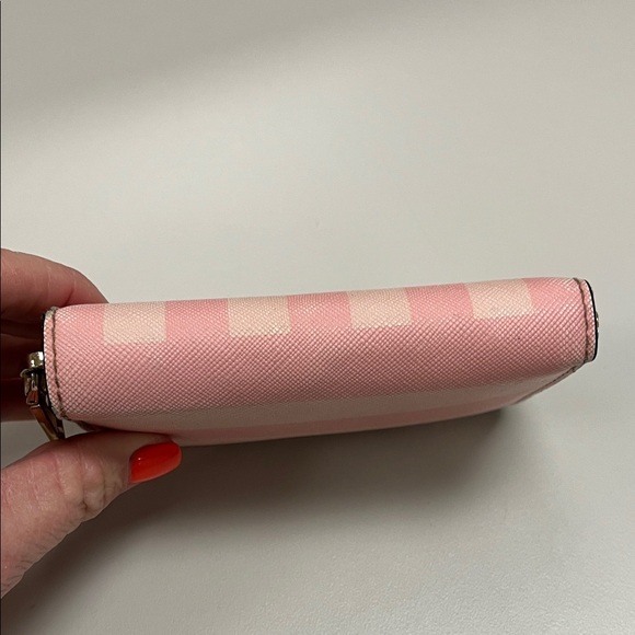 Victoria's Secret Pink and White Striped Mini Zip up Wallet - Picture 7 of 11